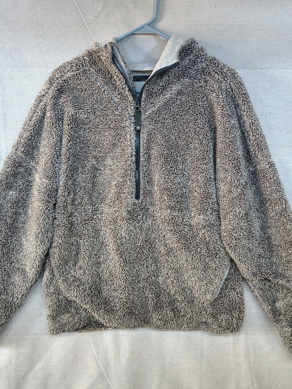 Men's Prana Plush Half-Zip Pullover Sweater - Gray
